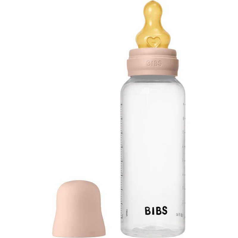 BIBS Anti-Colic Baby Bottle Latex biberon anticolici cu tetină din cauciuc Blush 1 buc