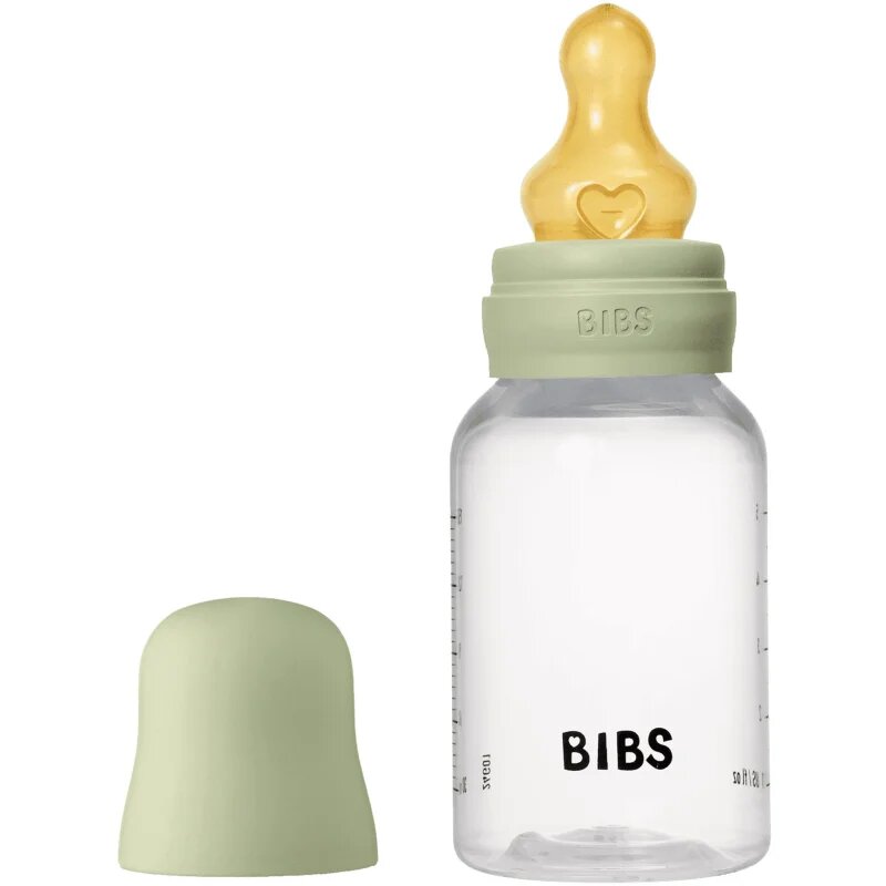 BIBS Anti-Colic Baby Bottle Latex biberon anticolici cu tetină din cauciuc Sage 1 buc