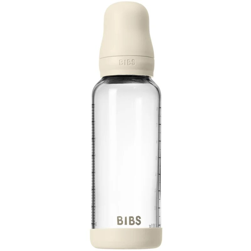 BIBS Baby Glass Bottle Round Latex biberon anticolici Ivory 1 buc