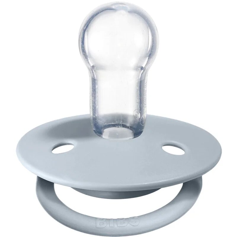 BIBS De Lux One Size suzetă Iron / BabyBlue 2 buc