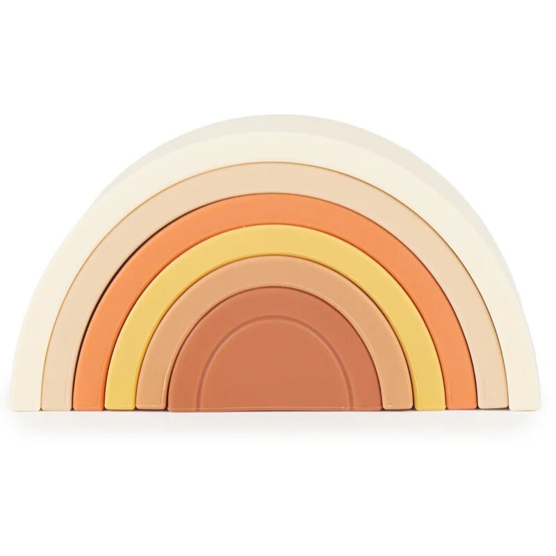 Bieco Silicone Rainbow curcubeu pliabil 12 m+ Chocolate Bliss 6 buc