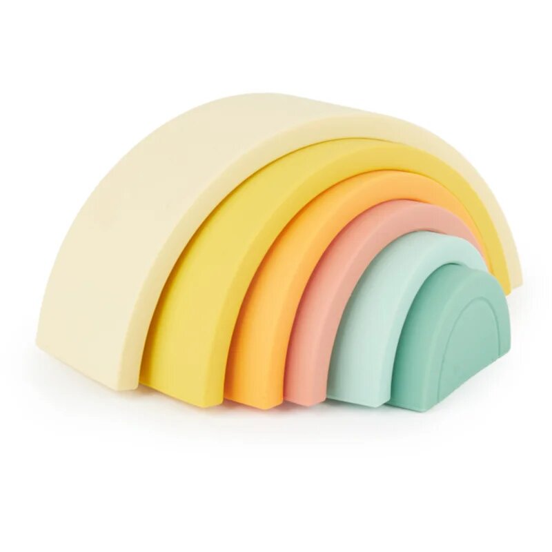 Bieco Silicone Rainbow curcubeu pliabil 12 m+ Tropical Vibes 6 buc