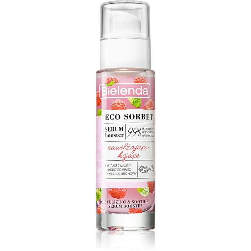 Bielenda Eco Sorbet Raspberry ser calmant și hidratant 30 ml