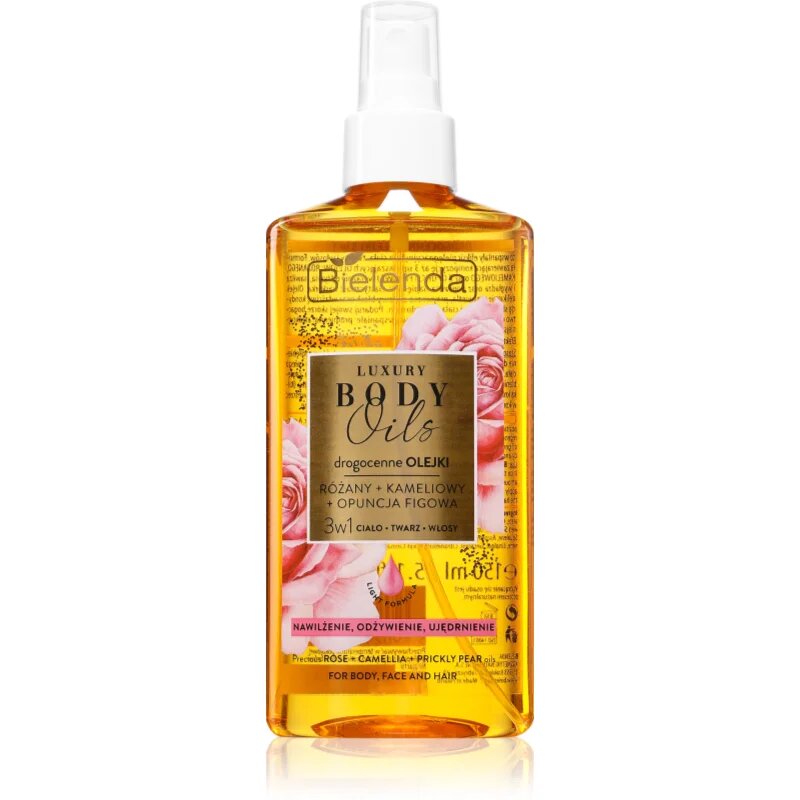 Bielenda Luxury Body Oils Rose + Camellia + Prickly Pear ulei pentru față corp și păr 150 ml