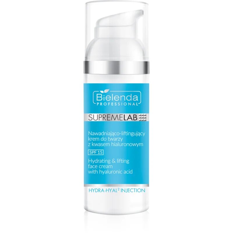 Bielenda Professional Supremelab Hydra-Hyal2 Injection 15% crema cu efect de lifting cu acid hialuronic SPF 15 50 ml