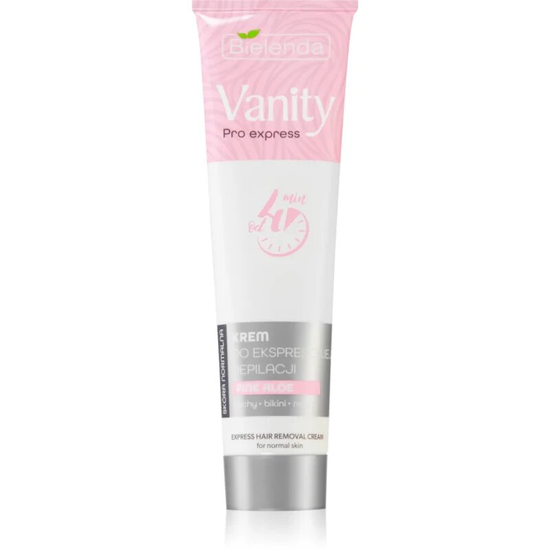 Bielenda Vanity Pro Express crema depilatoare pentru mâini axile și zona inghinală pentru piele sensibila Pink Aloe 75 ml