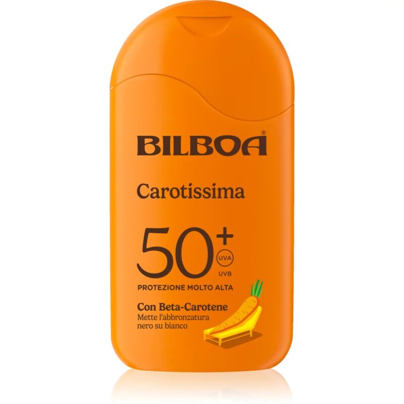 Bilboa Carotissima Crema loțiune pentru plaja cu beta-caroten SPF 50+ 200 ml