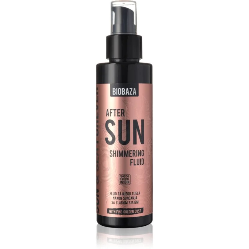 BIOBAZA After Sun fluid dupa expunerea la soare cu particule stralucitoare 150 ml