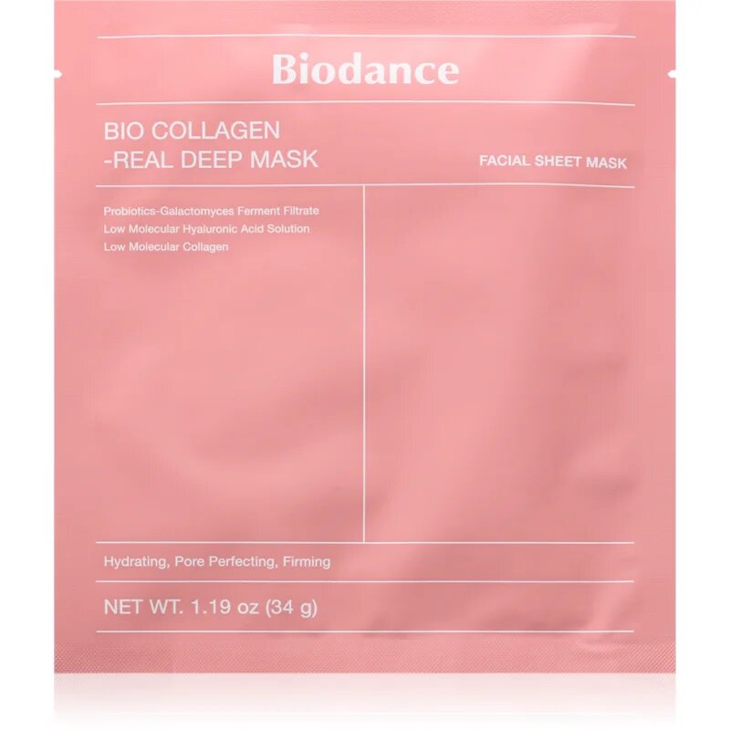 Biodance Bio-Collagen Real Deep Mask mască intensă cu hidrogel hidrateaza pielea si inchide porii 34 g