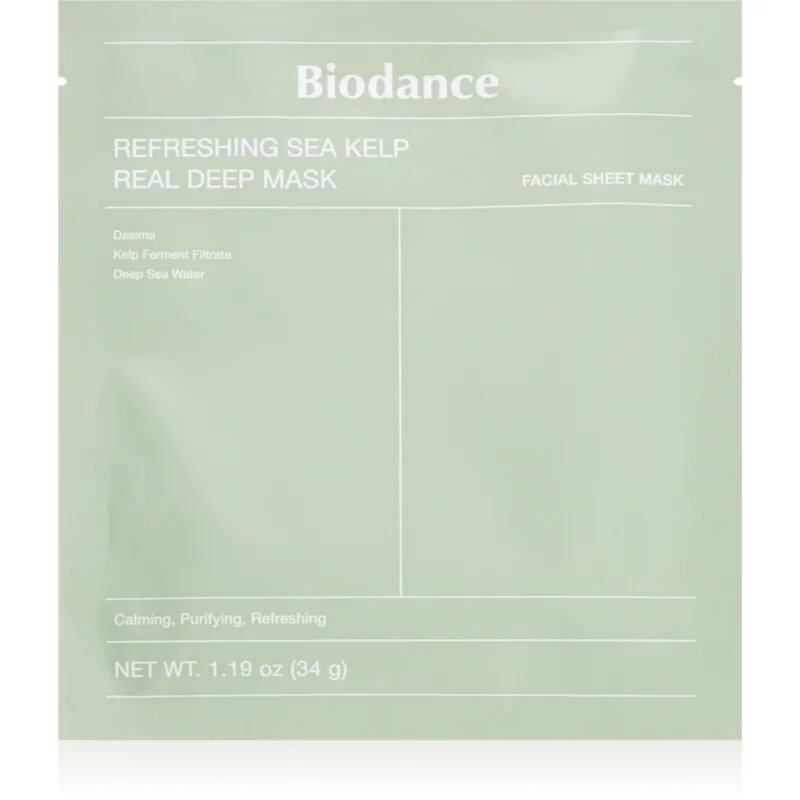 Biodance Refreshing Sea Kelp Real Deep Mask mască intensă cu hidrogel cu extracte de alge marine 1 buc