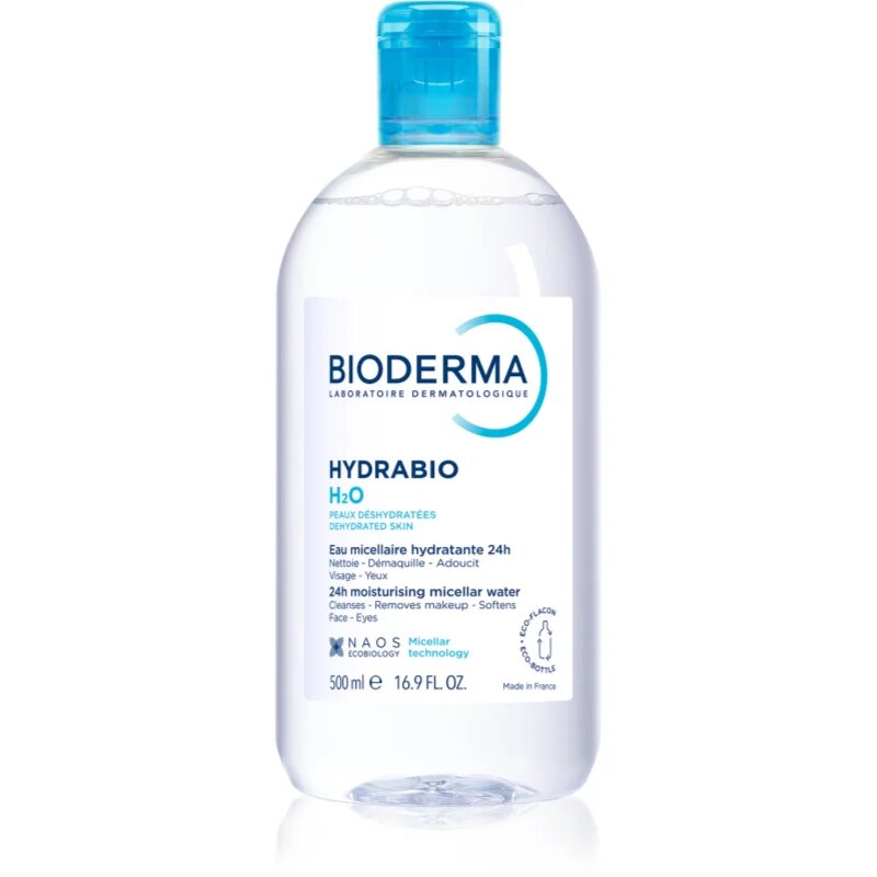 Bioderma Hydrabio H2O apa pentru curatare cu particule micele pentru piele deshidratata 500 ml