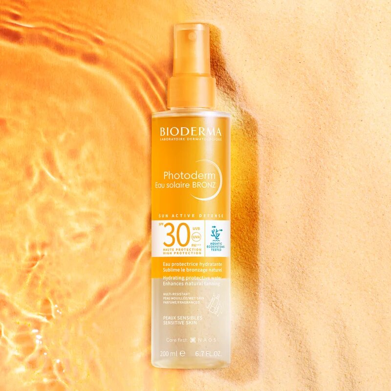 Bioderma Photoderm Eau solaire BRONZ spray solar cu efect autobronzant SPF 30 200 ml