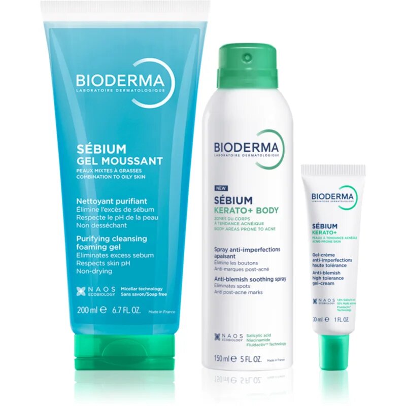 Bioderma Sébium Acne Care Set set pentru tenul gras predispus la acnee