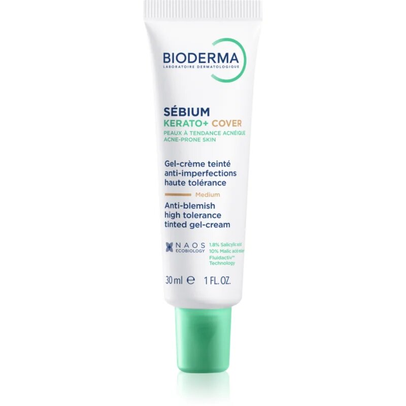 Bioderma Sébium Kerato+ Cover lotiune tonica matifianta impotriva imperfectiunilor pielii cauzate de acnee 30 ml