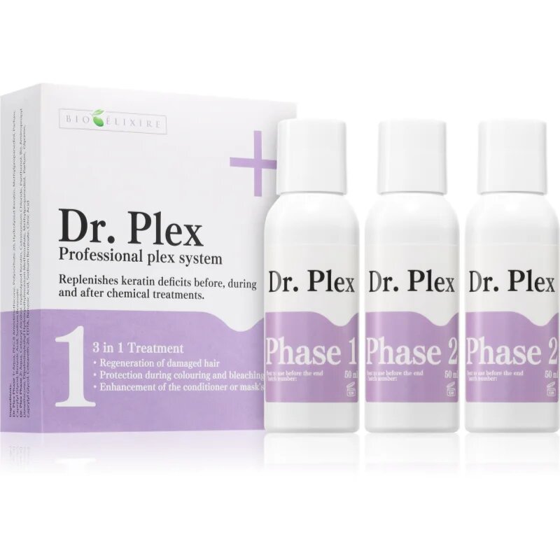 Bioélixire Dr. Plex tratament regenerator pentru par deteriorat 3x50 ml