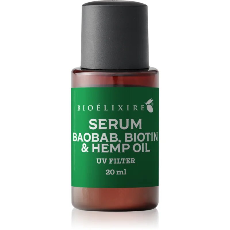 Bioélixire Serum Baobab Biotin & Hemp Oil ser pentru parul deteriorat si fragil cu filtru UV 20 ml