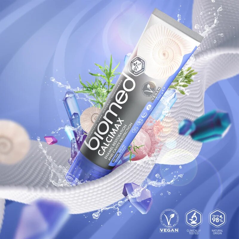 Biomed Calcimax Pasta de dinti pentru a intari smaltul dintilor. cu extract de alge marine 100 g