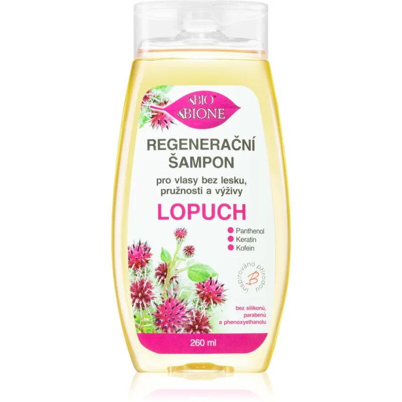 Burdock sampon pentru regenerare pentru un par stralucitor si catifelat 260 ml