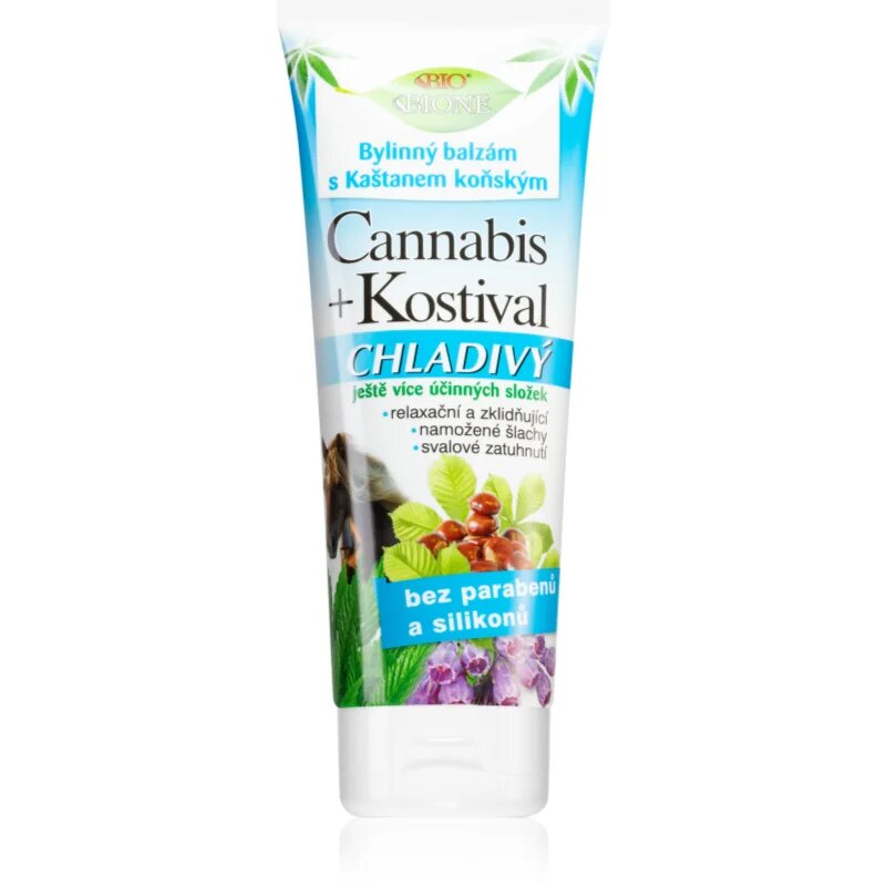 Bione Cosmetics Cannabis Comfrey balsam cu efect de racorire pentru mușchi articulații și tendoane 200 ml