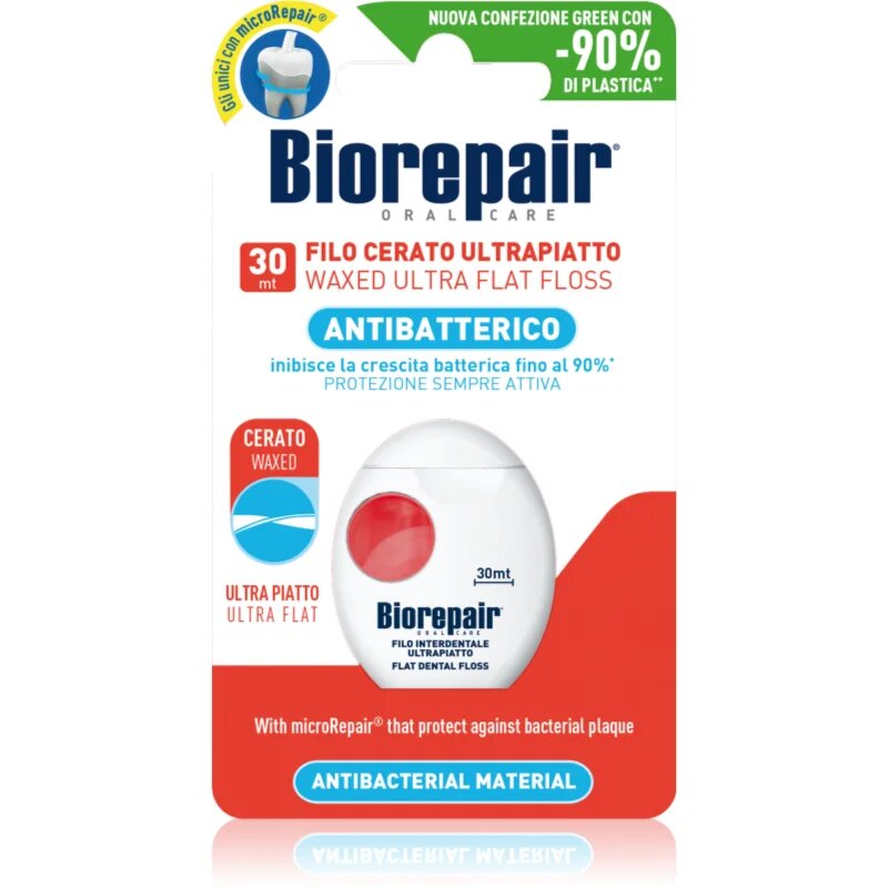 Dental Floss Waxed Ultra Flat ata dentara cerata pentru dinti sensibili Red 30 m