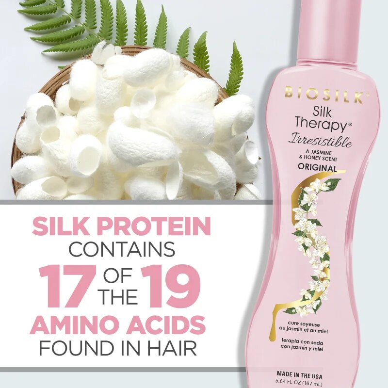 Biosilk Silk Therapy Irresistible Aplicarea jeturilor de refacere pentru ingrijire cu mătase 167 ml