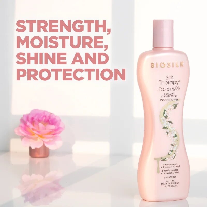 Biosilk Silk Therapy Irresistible Conditioner balsam pentru regenerare pentru un par stralucitor si catifelat 355 ml