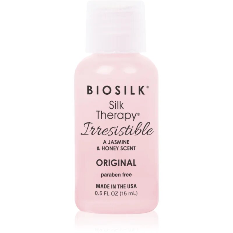 Biosilk Silk Therapy Irresistible Leave-In Treatment Aplicarea jeturilor de refacere pentru ingrijire cu mătase 15 ml