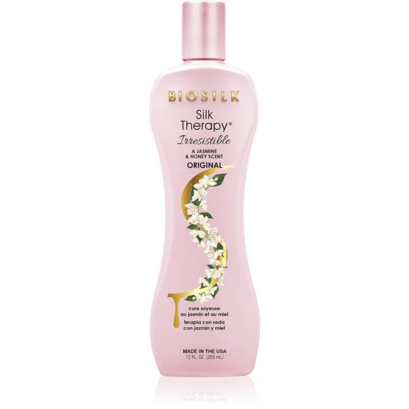 Biosilk Silk Therapy Irresistible Leave-In Treatment Aplicarea jeturilor de refacere pentru ingrijire cu mătase 355 ml