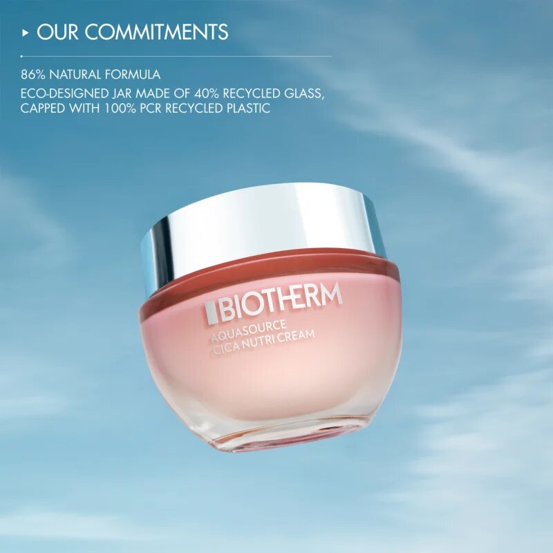 Biotherm Aquasource Cica Nutri Cream produs hrănitor pentru ten uscat sensibil si foarte uscat 50 ml