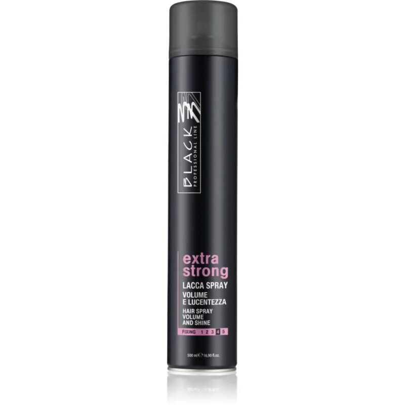 Black Professional Line Lacca Black Extra Strong Hair Spray fixativ cu fixare puternică pentru volum și strălucire 500 ml