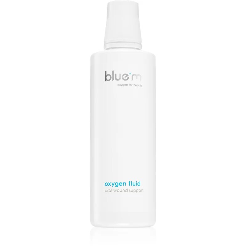 bluem Oxygen for Health Oxygen Fluid produs pentru tratament local pentru afte și răni superficiale în cavitatea bucală 500 ml