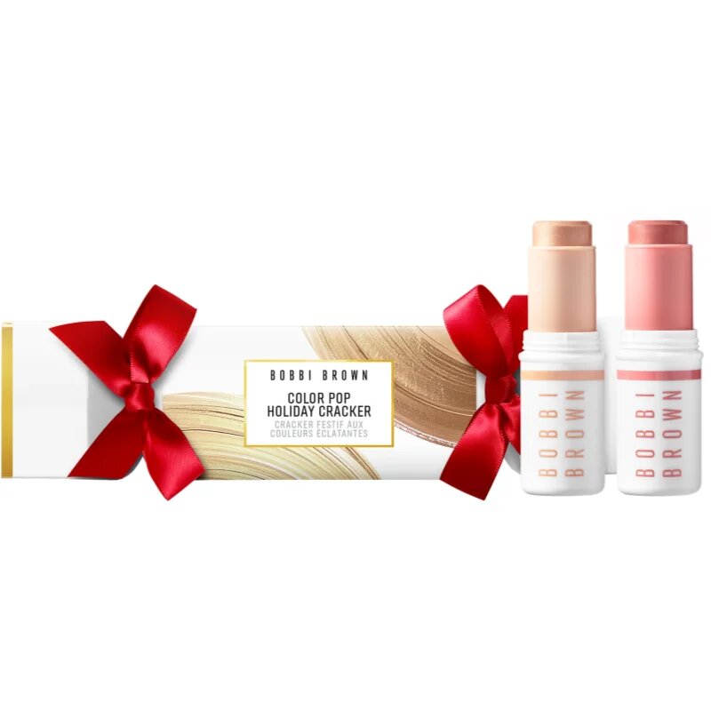 Bobbi Brown Holiday Color Pop Holiday Cracker set cadou culoare Morning Dew / Flirty Peach