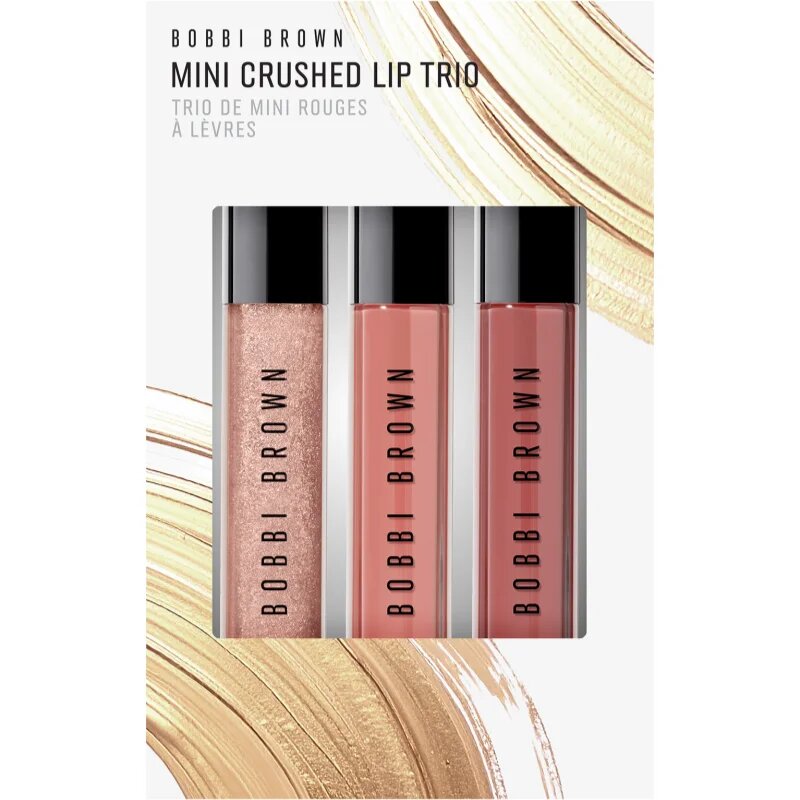 Bobbi Brown Holiday Mini Crushed Lip Trio set cadou de buze culoare Bare Sparkle / Force of Nature / In the Buff