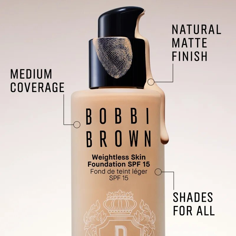 Bobbi Brown Weightless Skin Foundation SPF 15 Mini machiaj matifiant de lungă durată cu efect de hidratare culoare Porcelain 13 ml