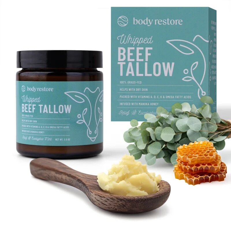 Body Restore Whipped Beef Tallow Balm Eucalyptus & Mint crema de corp nutritiva 73 ml