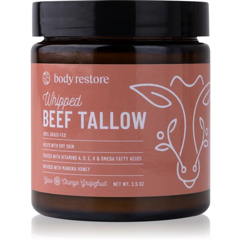 Body Restore Whipped Beef Tallow Balm Orange Grapefruit crema de corp nutritiva fara parfum 71 g