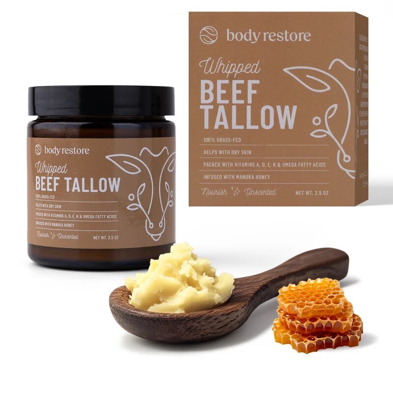Body Restore Whipped Beef Tallow Balm Unscented crema de corp nutritiva fara parfum 71 g
