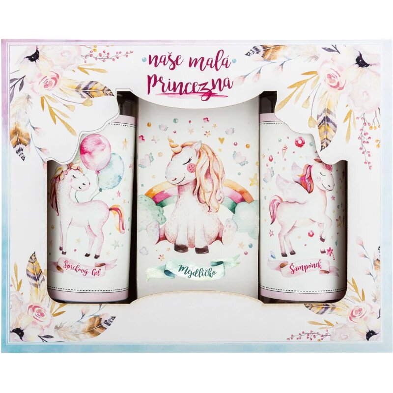 Bohemia Gifts Unicorn set cadou pentru cadă pentru copii