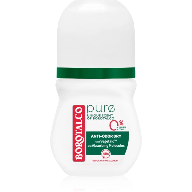 Borotalco Pure Original deodorant roll-on fără săruri de aluminiu 50 ml