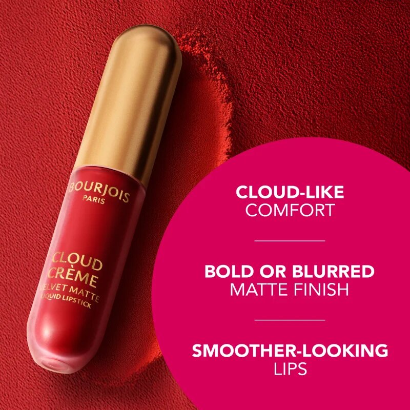 Bourjois Cloud Crème Velvet Matte ruj lichid ultra mat culoare 04 I Love Mocha 3.1 ml