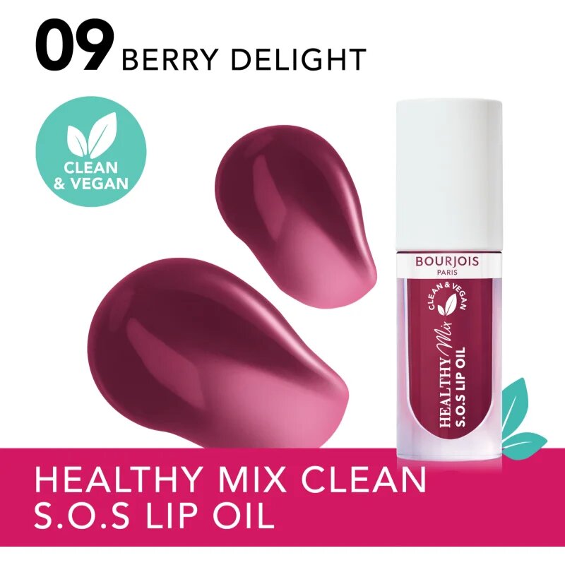 Bourjois Healthy Mix S.O.S Lip Oil ulei pentru buze cu efect de hidratare culoare 09 Berry Delight 4.5 g