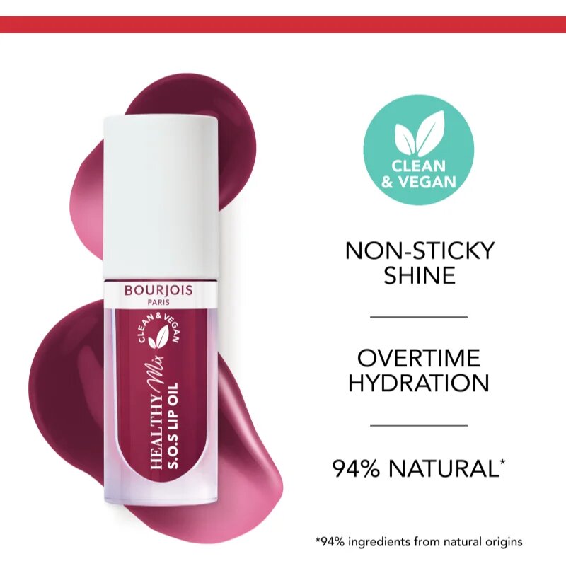Bourjois Healthy Mix S.O.S Lip Oil ulei pentru buze cu efect de hidratare culoare 09 Berry Delight 4.5 g