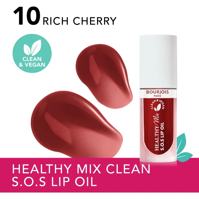 Bourjois Healthy Mix S.O.S Lip Oil ulei pentru buze cu efect de hidratare culoare 10 Rich Cherry 4.5 ml