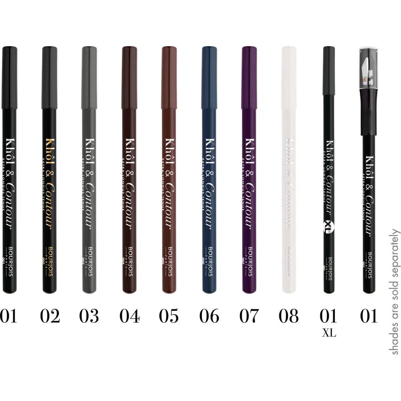 Bourjois Khôl & Contour Extra Longue Tenue dermatograf persistent cu ascutitoare culoare 001 Noir-issime 12 g