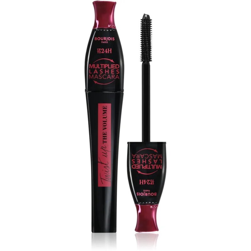 Bourjois Twist Up The Volume mascara cu efect de volum perie 2 in 1 culoare 23 Black 8 ml