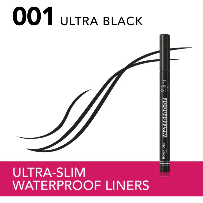 Bourjois Ultra Slim Waterproof Liner creion dermatograf waterproof culoare Ultra Black 1 ml