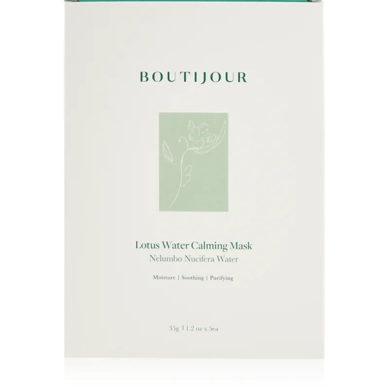 BOUTIJOUR Lotus Water Calming Mask mască textilă calmantă nutritie si hidratare 5x33 g