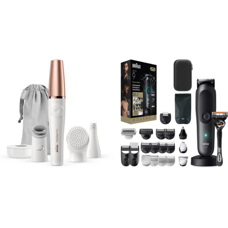 Braun FaceSpa Pro SE911 & All-in-One Series 9 set pentru ten păr și barbă