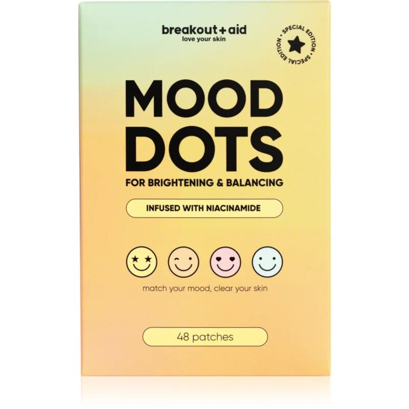 breakout + aid MOOD DOTS plasturi pentru piele problematică cu niacinamidă 48 buc