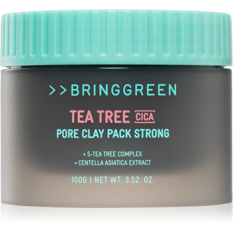 BRINGGREEN Tea Tree Cica Pore Clay Pack Strong masca sub forma de crema pentru tenul gras predispus la acnee 100 g